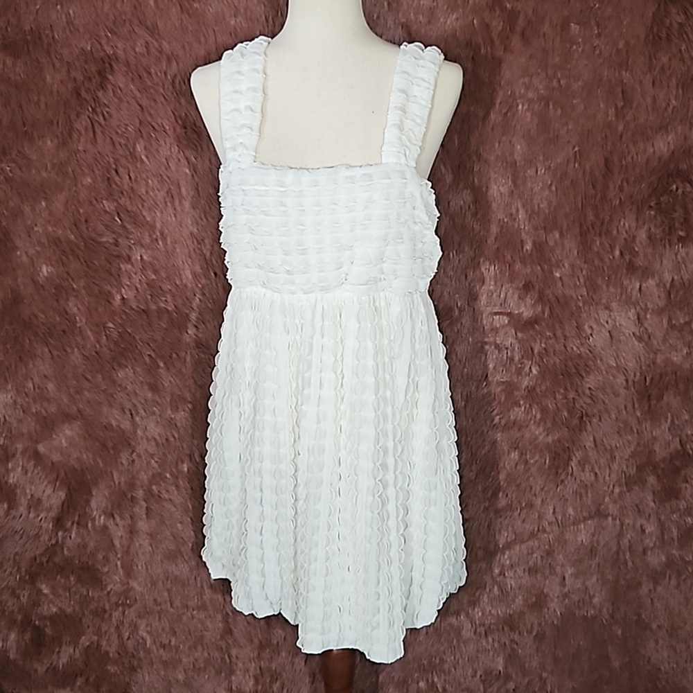 Ces Femme White Bubble Baby Doll Dress